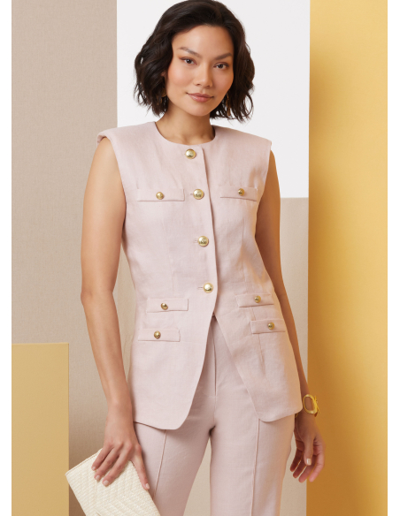 Patron Butterick 7027 K5 (36-44) - Gilet moulant et pantalon évasé