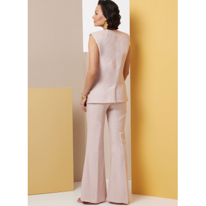 Patron Butterick 7027 Y5 (46-54) - Gilet moulant et pantalon évasé 2