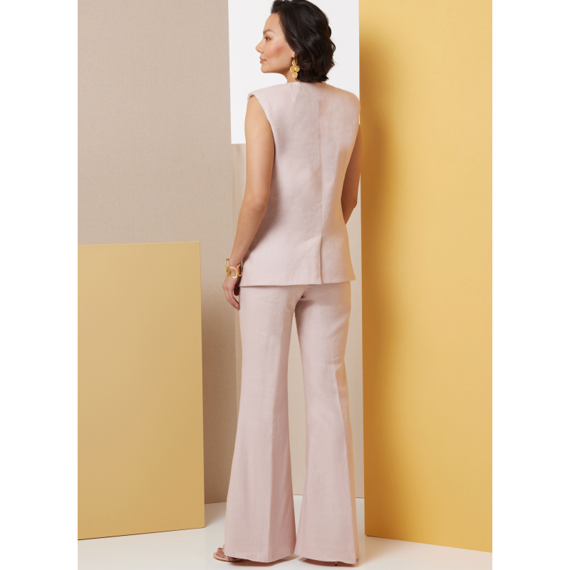 Patron Butterick 7027 Y5 (46-54) - Gilet moulant et pantalon évasé