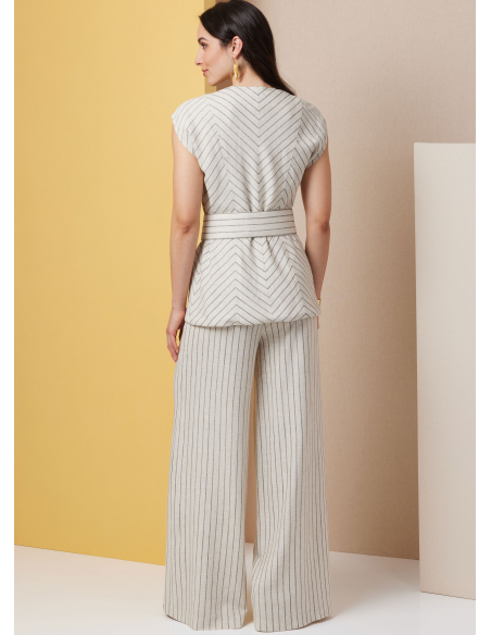 Patron Butterick  7028 U5 (44-52) - Haut semi-ajusté et pantalon large