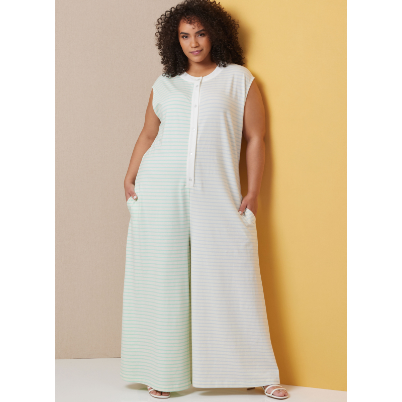Patron Butterick  7029 BB (50-56) - Combinaisons de détente à ouverture boutonnée