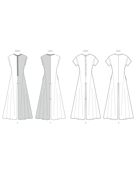 Patron Butterick  7029 BB (50-56) - Combinaisons de détente à ouverture boutonnée