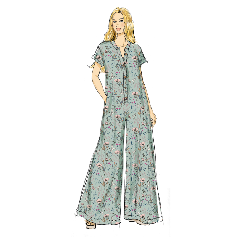 Patron Butterick  7029 BB (50-56) - Combinaisons de détente à ouverture boutonnée