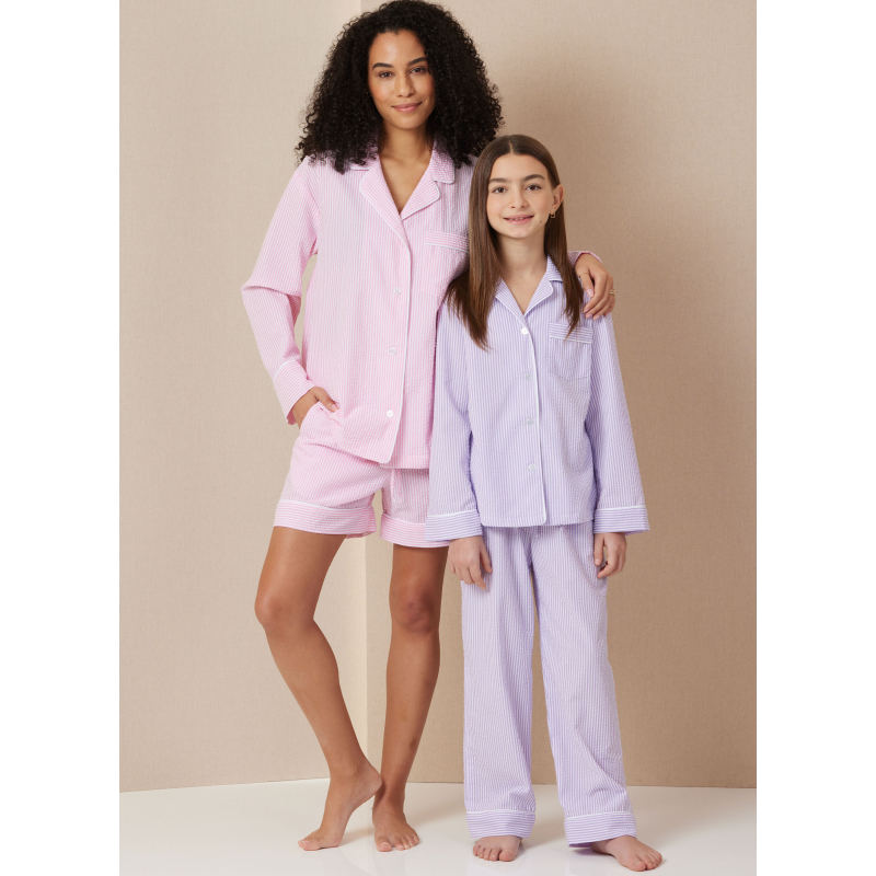 Patron Butterick  7030 A (5-16/32-50) - Chemises amples avec short et pantalon élastiqués