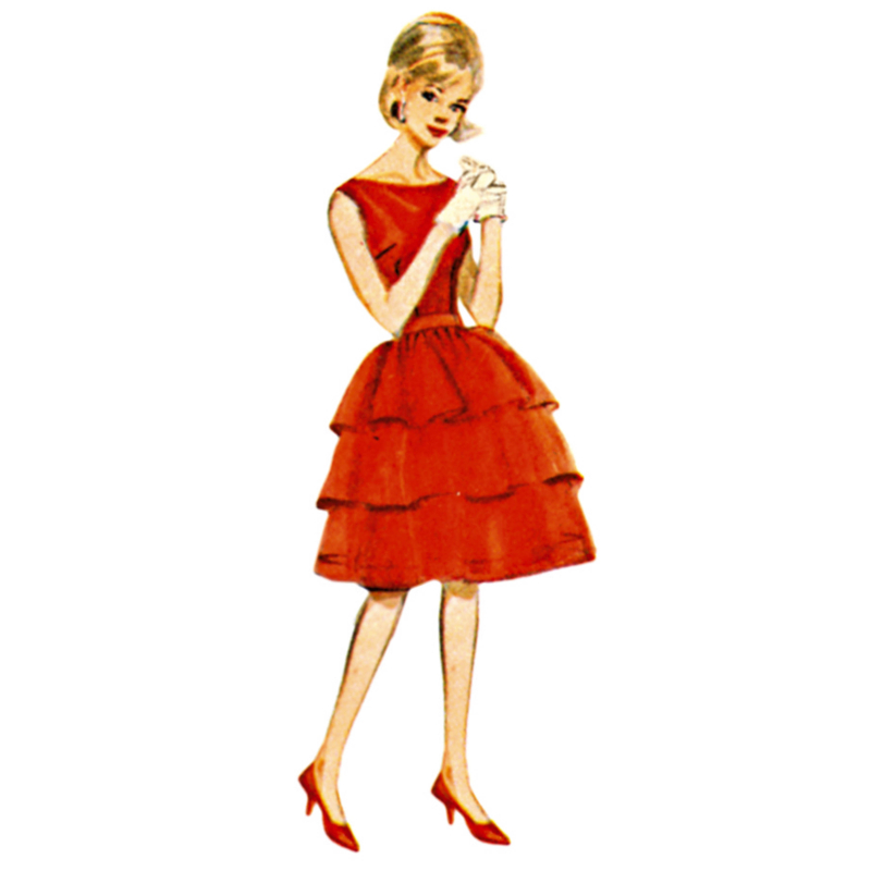 Patron Butterick 7035 D5 (32-40) - Ensemble robe fourreau vintage et veste assortie
