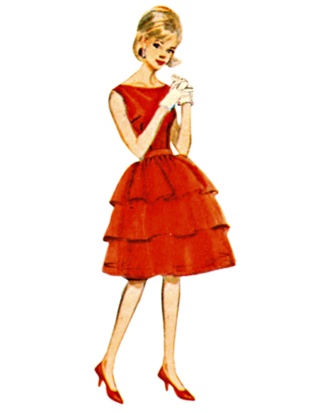 Patron Butterick 7035 D5 (32-40) - Ensemble robe fourreau vintage et veste assortie