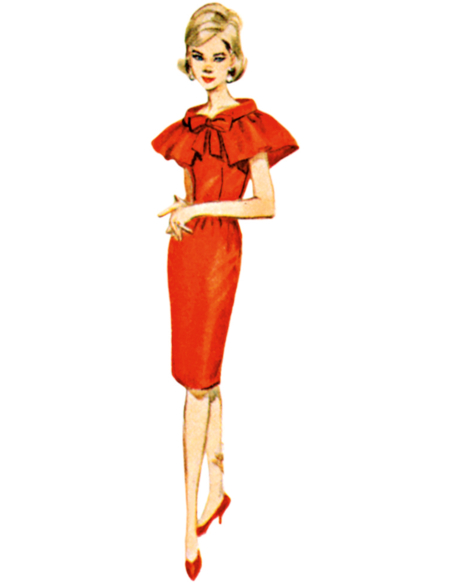 Patron Butterick 7035 D5 (32-40) - Ensemble robe fourreau vintage et veste assortie