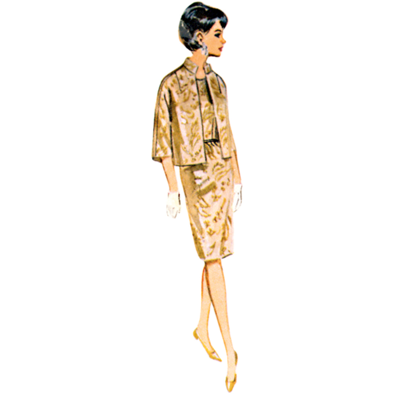 Patron Butterick 7035 D5 (32-40) - Ensemble robe fourreau vintage et veste assortie