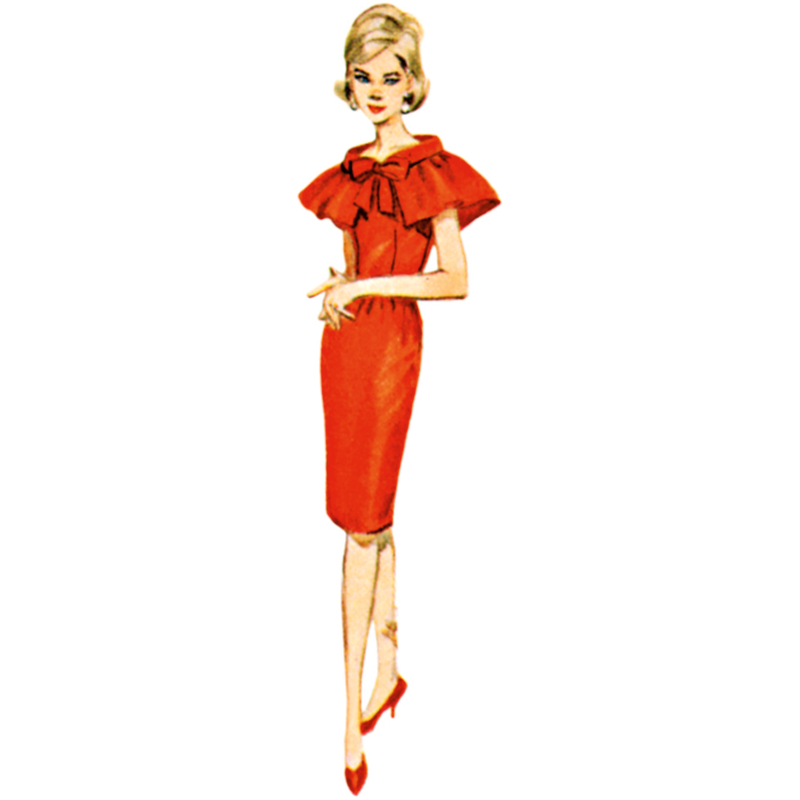 Patron Butterick 7035 R5 (42-50) - Ensemble robe fourreau vintage et veste assortie