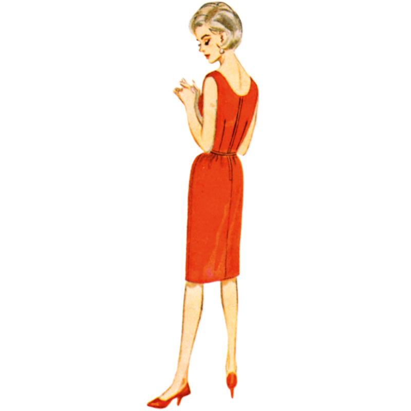 Patron Butterick 7035 R5 (42-50) - Ensemble robe fourreau vintage et veste assortie
