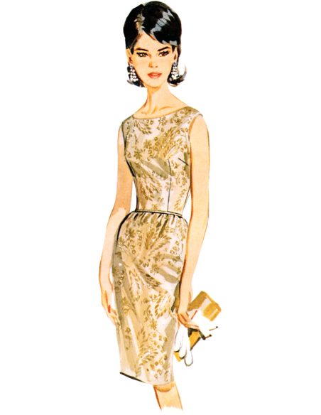 Patron Butterick 7035 R5 (42-50) - Ensemble robe fourreau vintage et veste assortie