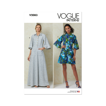 Patron Vogue 2083 B5 (36-44) - Combinaison, robe et ceinture-écharpe vintage années 1980