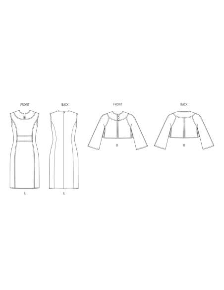 Patron Vogue 2085/P5 (40-48) - Robe ajustée et veste boléro