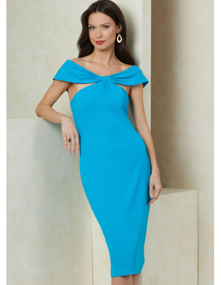 Patron Vogue 2086/Y5 (46-54) - Robe fourreau moulante à manches hors épaule