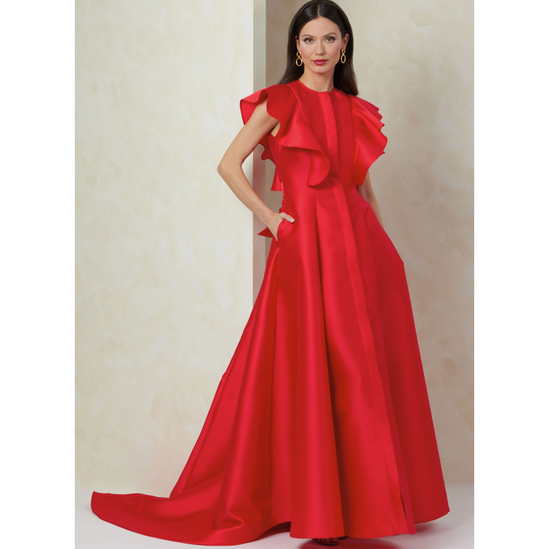 Patron Vogue 2087/H5 (34-42) - Robes à manches volantées pour occasions spéciales