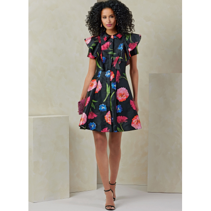 Patron Vogue 2087/H5 (34-42) - Robes à manches volantées pour occasions spéciales 2