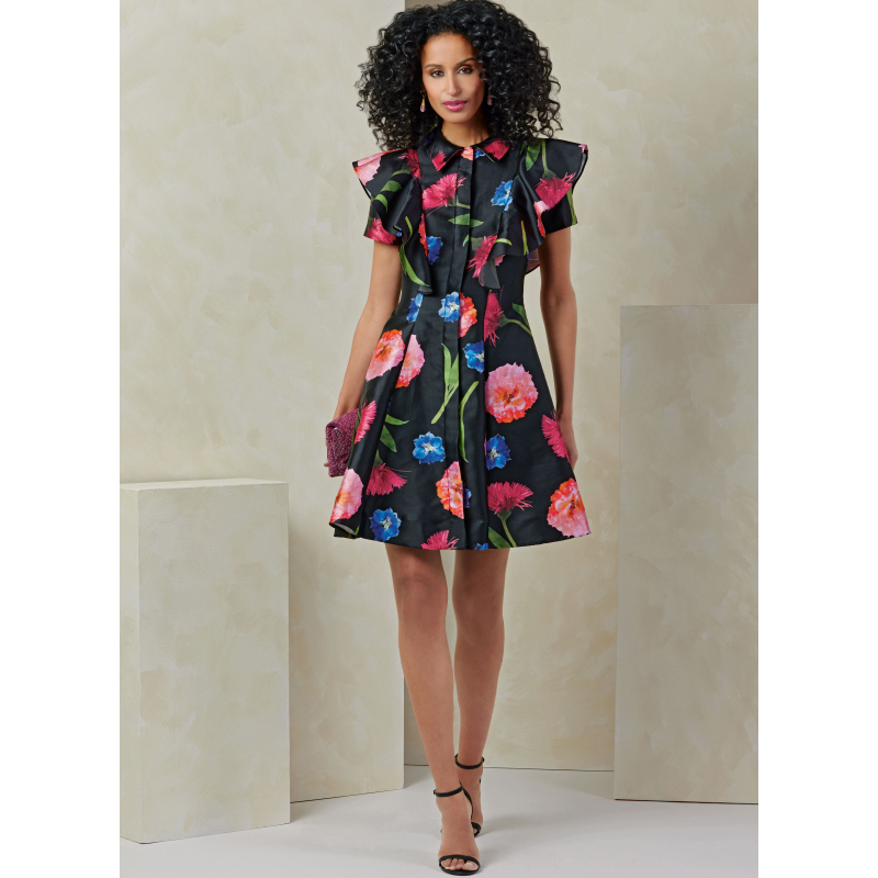Patron Vogue 2087/H5 (34-42) - Robes à manches volantées pour occasions spéciales