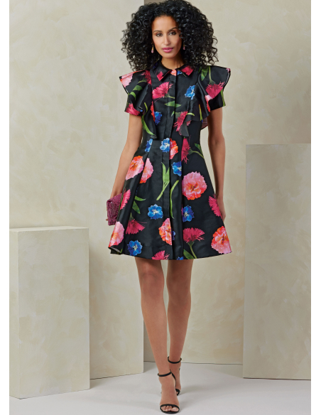 Patron Vogue 2087/H5 (34-42) - Robes à manches volantées pour occasions spéciales