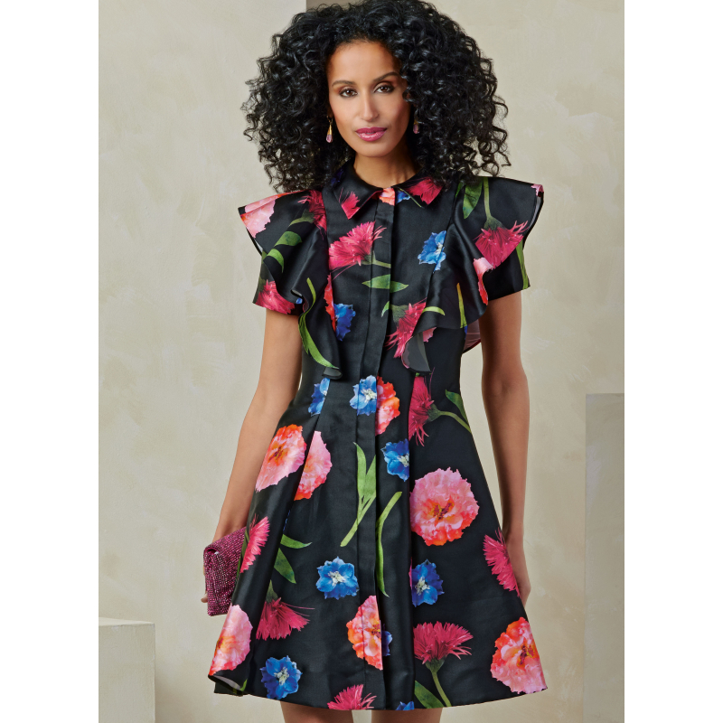 Patron Vogue 2087/H5 (34-42) - Robes à manches volantées pour occasions spéciales