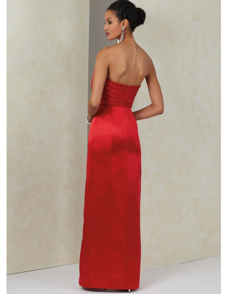 Patron Vogue 2088/B5 (36-44) - Robe bustier fendue et jupe plissée avec ceinture