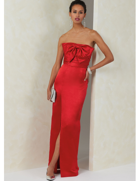 Patron Vogue 2088/Y5 (46-54) - Robe bustier fendue et jupe plissée avec ceinture