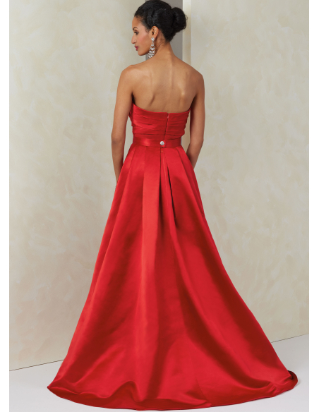 Patron Vogue 2088/Y5 (46-54) - Robe bustier fendue et jupe plissée avec ceinture