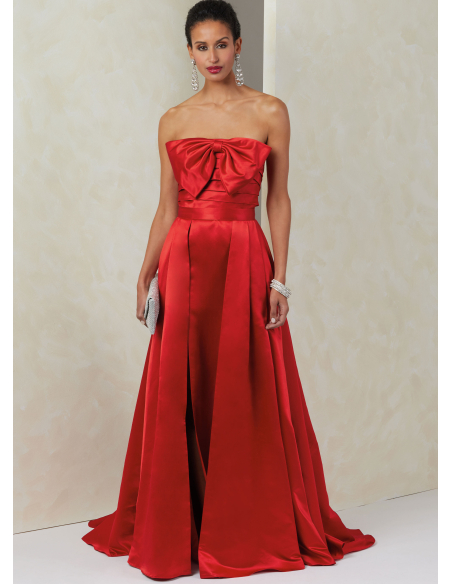 Patron Vogue 2088/Y5 (46-54) - Robe bustier fendue et jupe plissée avec ceinture