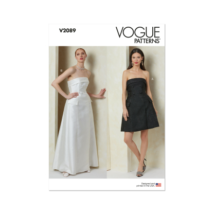 Patron Vogue 2089/D5 (32-40) - Robe bustier moulante à effet sculptant