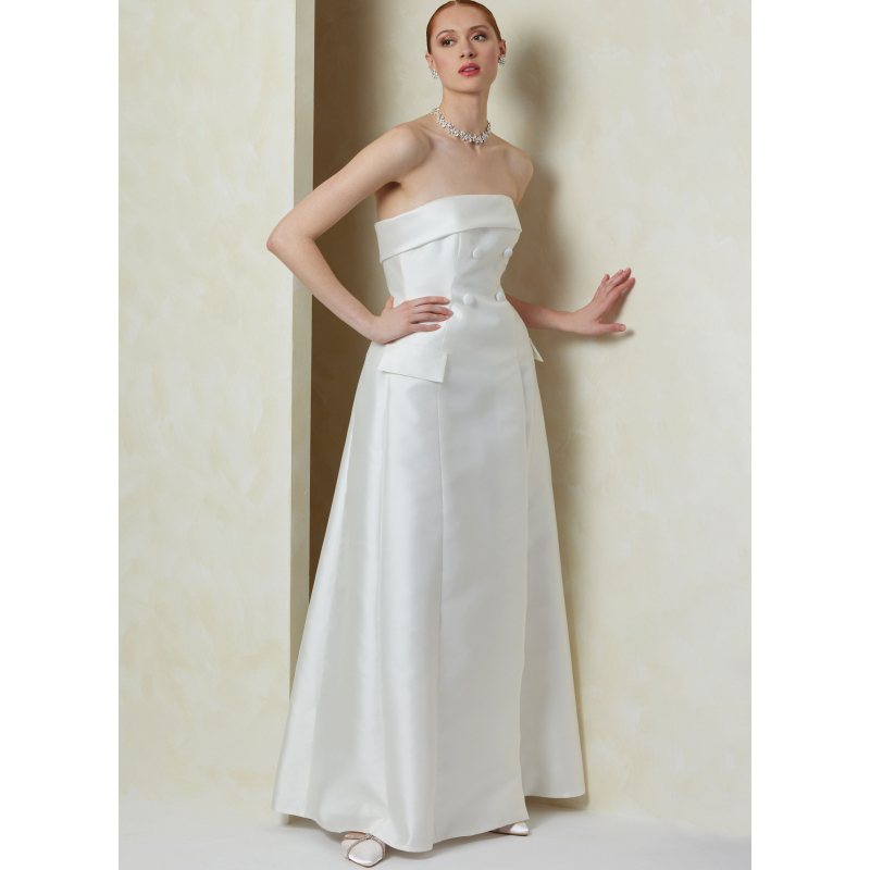 Patron Vogue 2089/R5 (42-50) - Robe bustier moulante à effet sculptant