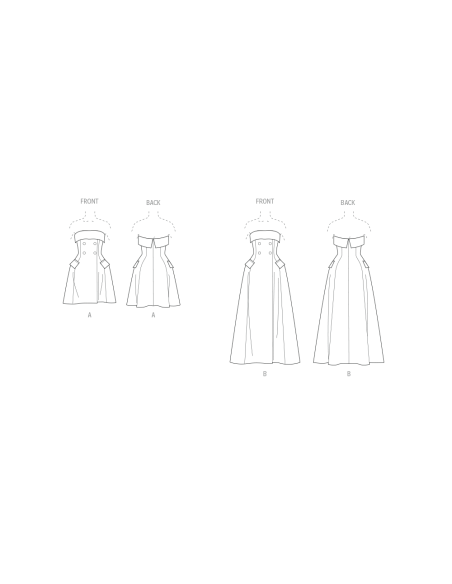 Patron Vogue 2089/R5 (42-50) - Robe bustier moulante à effet sculptant