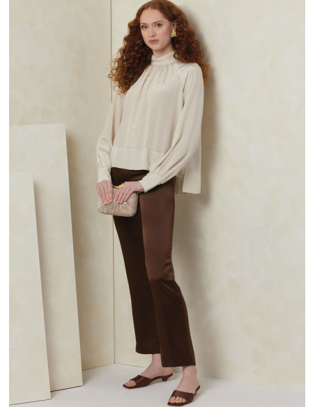 Patron Vogue 2090/B5 (36-42) - Haut col roulé à plis et manches raglan