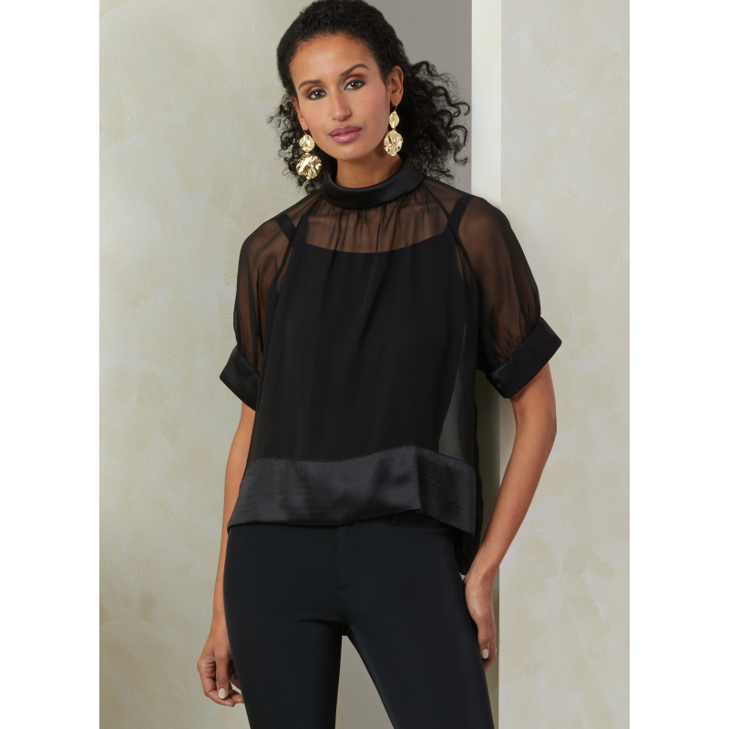 Patron Vogue 2090/B5 (36-42) - Haut col roulé à plis et manches raglan