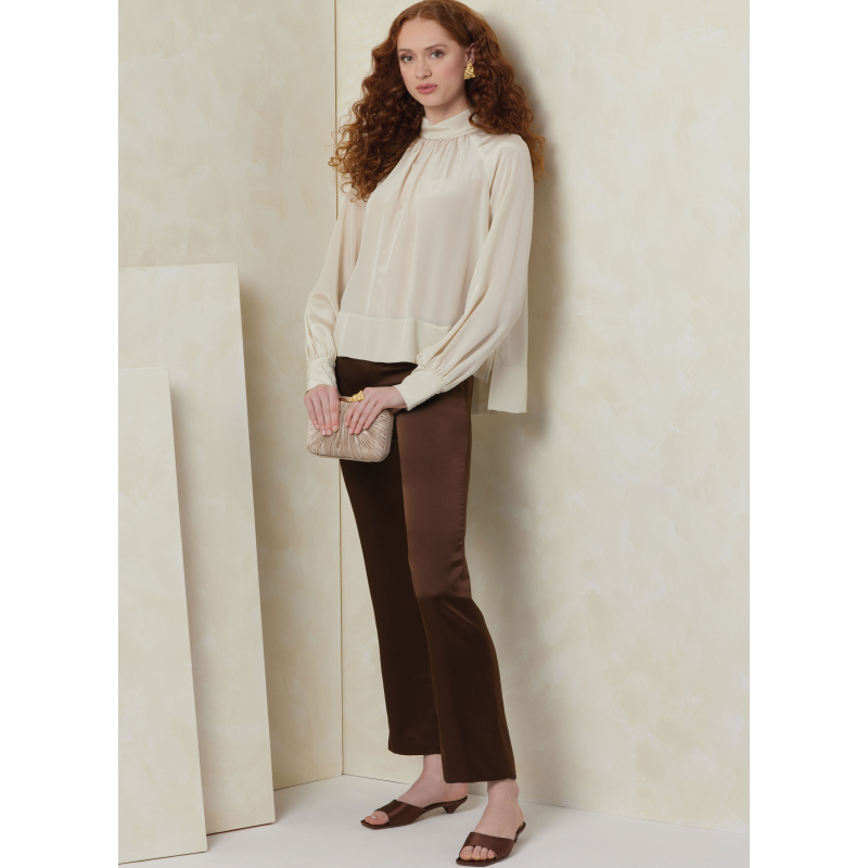 Patron Vogue 2090/Y5 (46-54) - Haut col roulé à plis et manches raglan