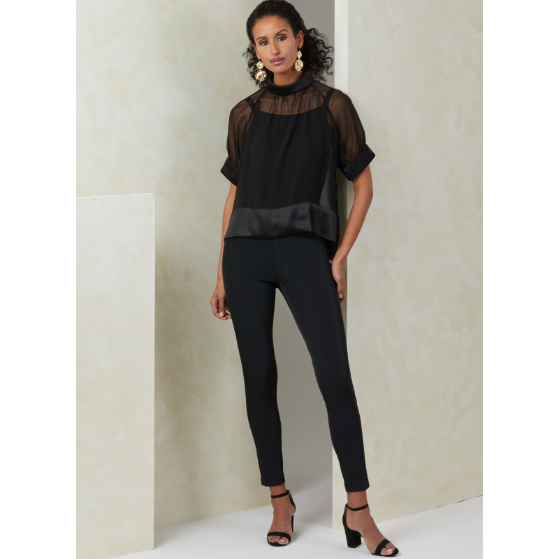 Patron Vogue 2090/Y5 (46-54) - Haut col roulé à plis et manches raglan