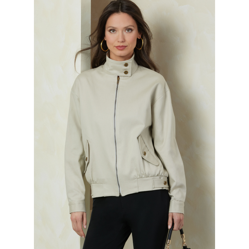 Patron Vogue 2093/Y5 (46-54) - Vestes zippées à col droit et poches à rabats