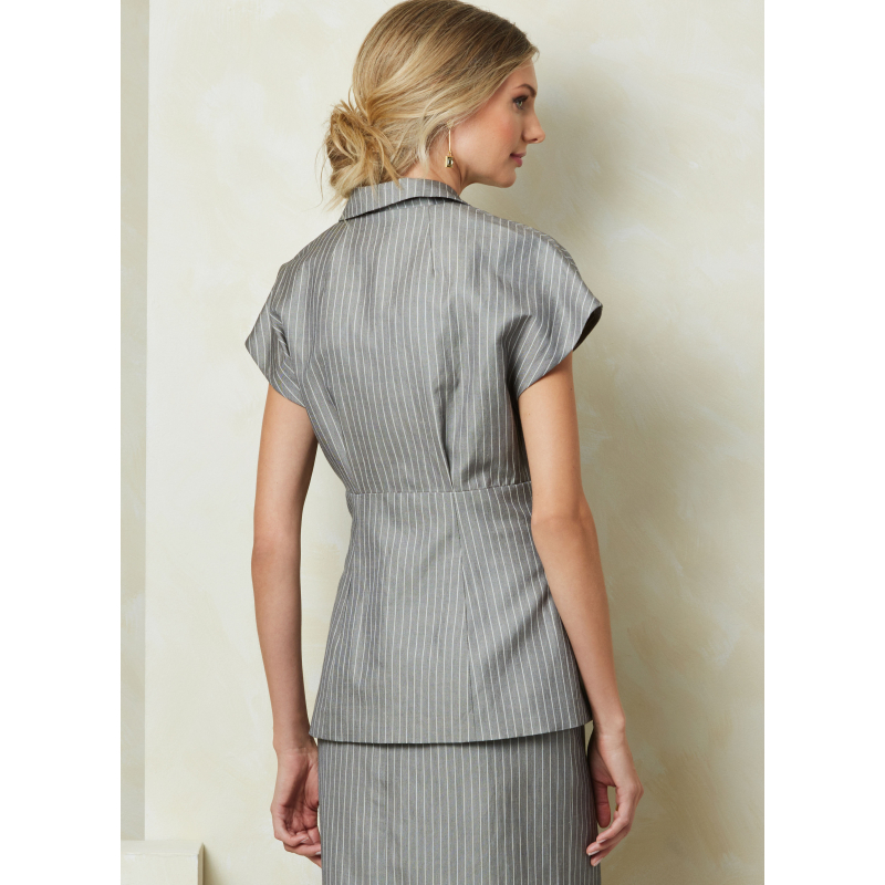 Patron Vogue 2097/H5 (34-42) - Ensemble haut col asymétrique, jupe ajustée et pantalon semi-ajusté