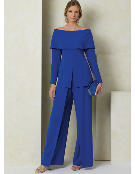 Patron Vogue 2098/B5 (36-44) - Haut moulant à manches hors épaule et pantalon à jambes larges