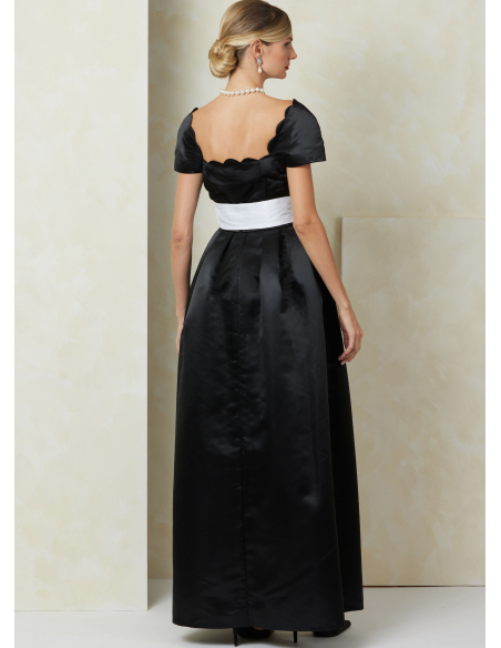 Patron Vogue 2101/H5 (34-42) - Robe vintage à encolure festonnée et ceinture-écharpe