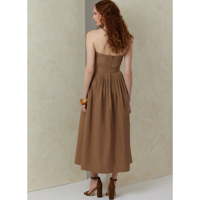 Patron Vogue 2084/U5 (44-52) - Robe sans bretelles et dessus de corsage asymétrique