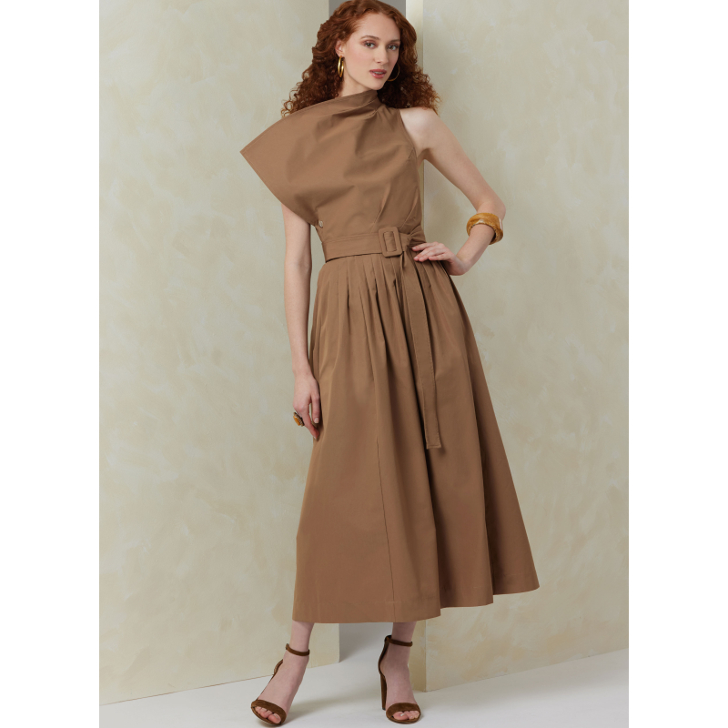 Patron Vogue 2084/U5 (44-52) - Robe sans bretelles et dessus de corsage asymétrique