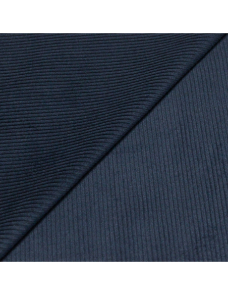 Velours côtelé 300 raies coton & élasthanne - Bleu pétrole
