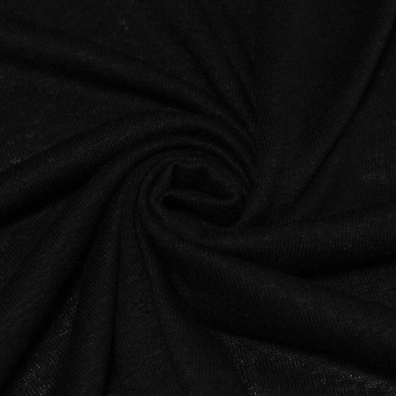 Jersey 100% lin - Noir