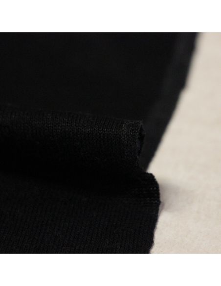Jersey 100% lin - Noir