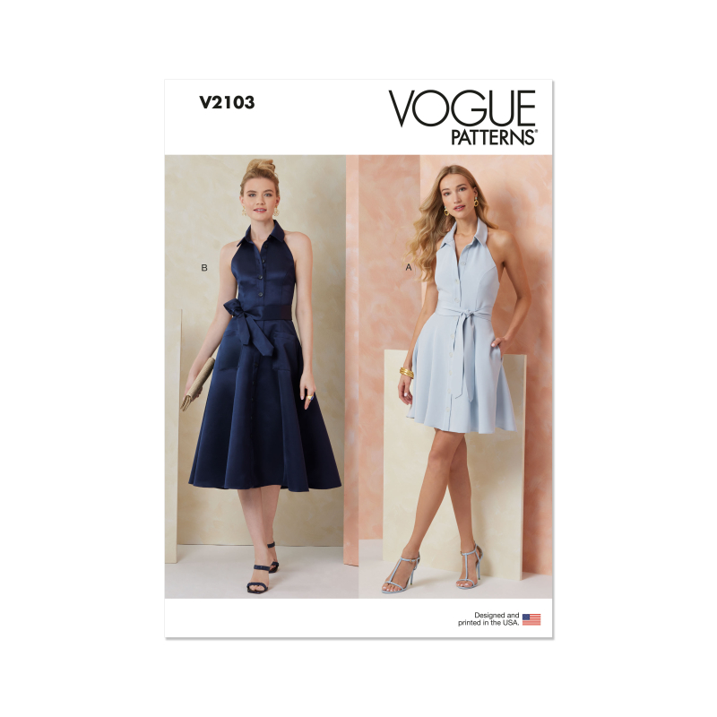 Patron Vogue 2103/B5 (36-44) - Robe sans manches midi ou mini