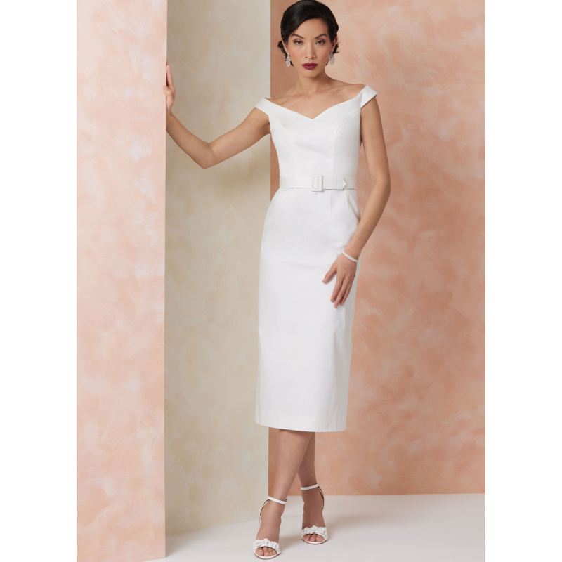 Patron Vogue 2105/D5 (32-40) - Robe fourreau épaules dénudées et ceinture