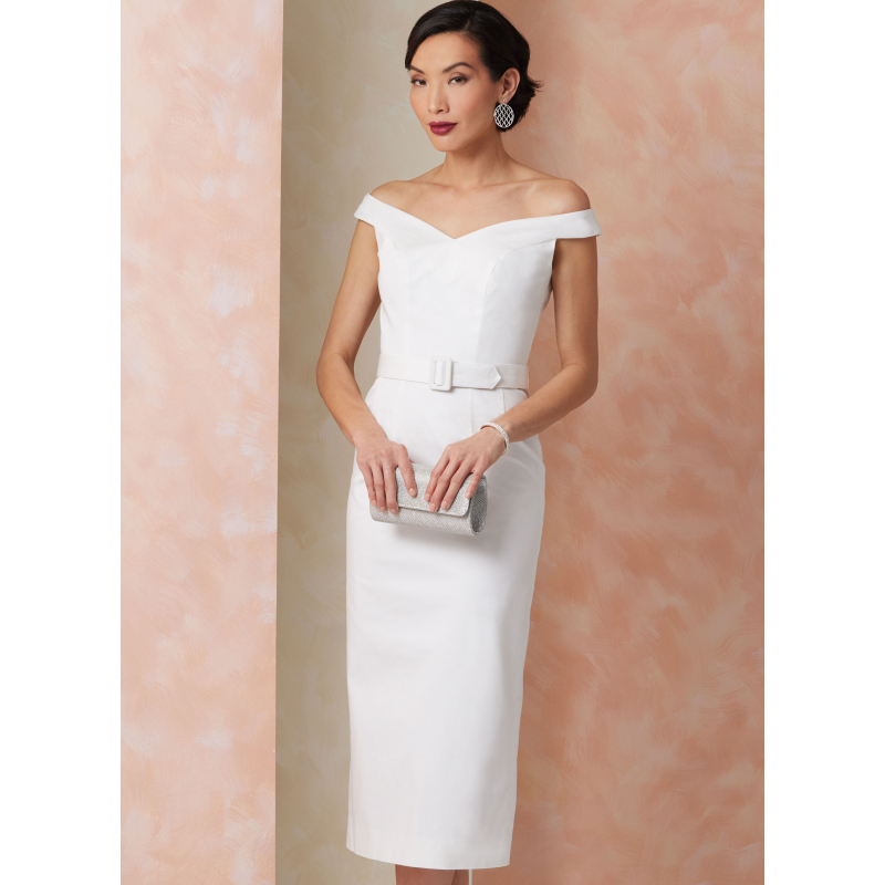Patron Vogue 2105/R5 (42-50) - Robe fourreau épaules dénudées et ceinture