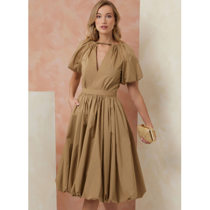Patron Vogue 2106/H5 (34-42) - Robe froncée à ourlet bulle et dos ouvert 2
