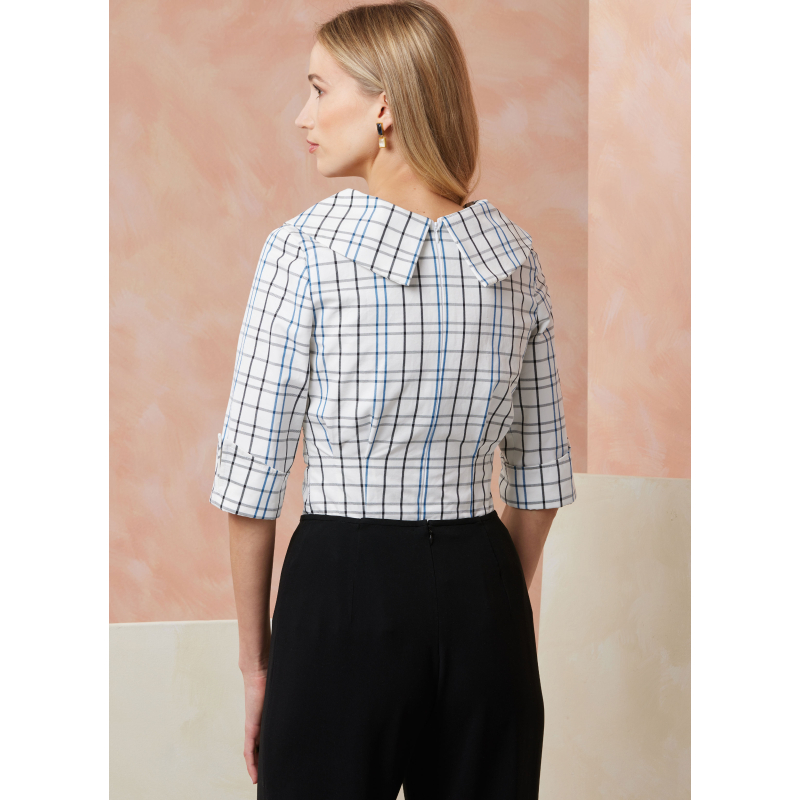 Patron Vogue 2113/B5 (36-44) - Top ajusté encolure V avec manches courtes ou longues