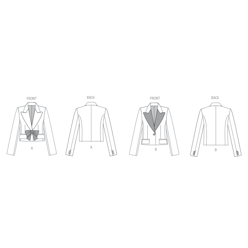 Patron Vogue 2114/B5 (36-44) - Veste courte cintrée avec manches fente