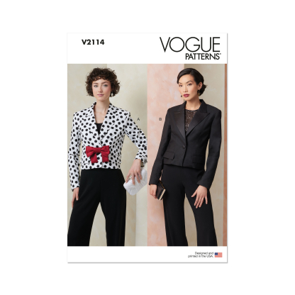 Patron Vogue 2114/B5 (36-44) - Veste courte cintrée avec manches fente